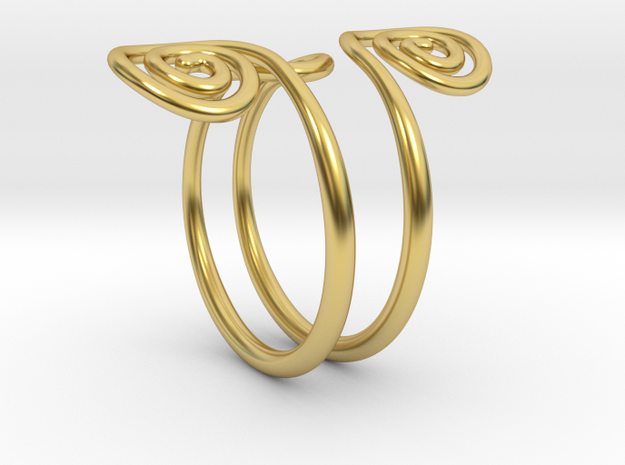 Rolled ring in Polished Brass
