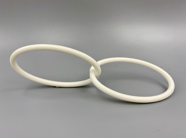Optimized Rolling Knot - type 3 in White Natural Versatile Plastic