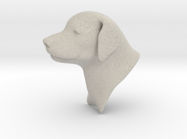 Young Labrador Bust 3" tall  in Natural Sandstone