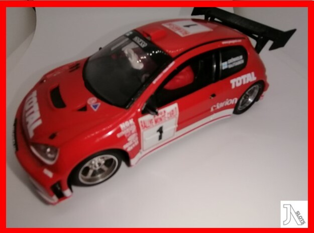 Chassis for SCX Peugeot 206 WRC in White Natural Versatile Plastic