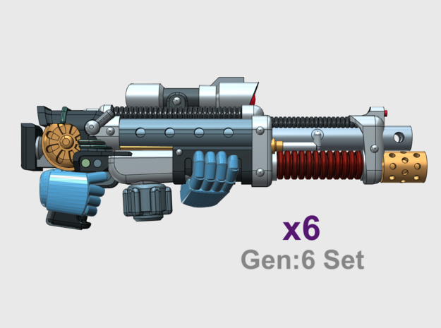 G:6 Set: Mk1 Disintegrator Gun in Tan Fine Detail Plastic: Small