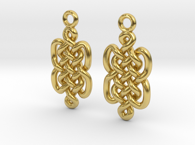 Knots [earrings] in Polished Brass