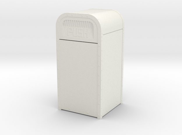 1/48 Scale Amusement Park Garbage Can Style 1 in White Natural Versatile Plastic