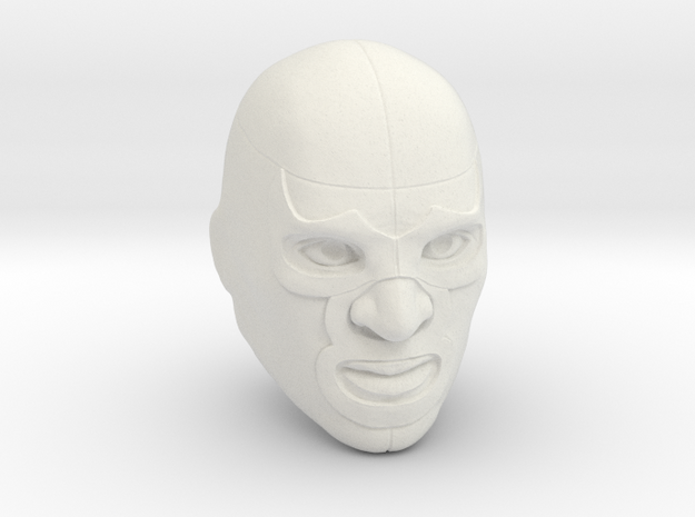 Masked wrestler head (Demon) WWE in White Natural Versatile Plastic