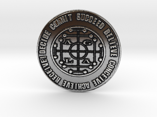 Alpha & Omega Power Lottery Scratch Coin in Antique Silver