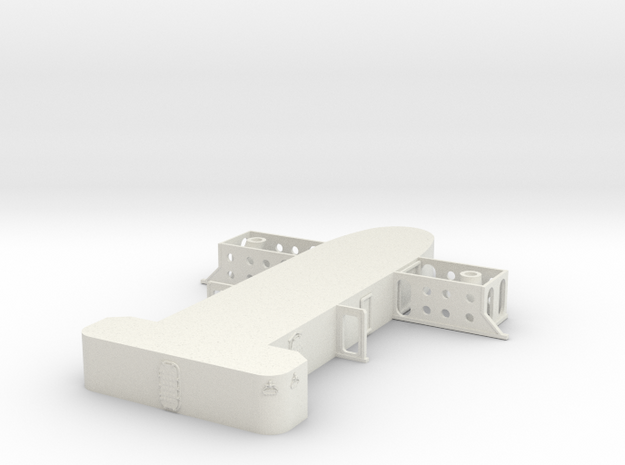 1/144 US Iowa Structure Deck 4 Amidship in White Natural Versatile Plastic