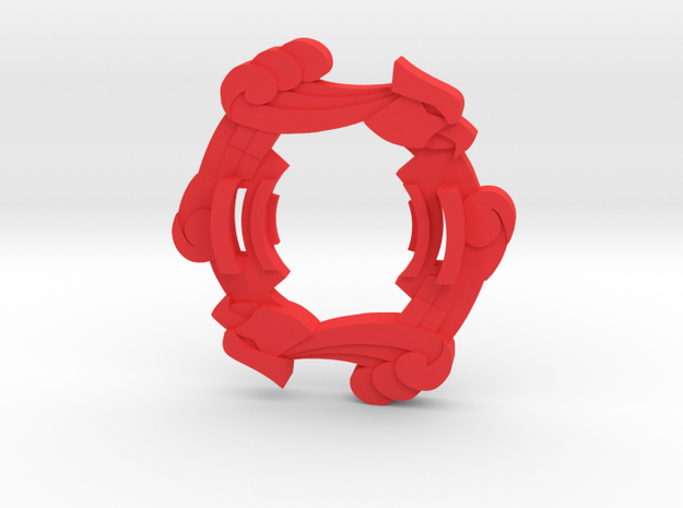 Beyblade Dancias | Anime Attack Ring in Red Processed Versatile Plastic