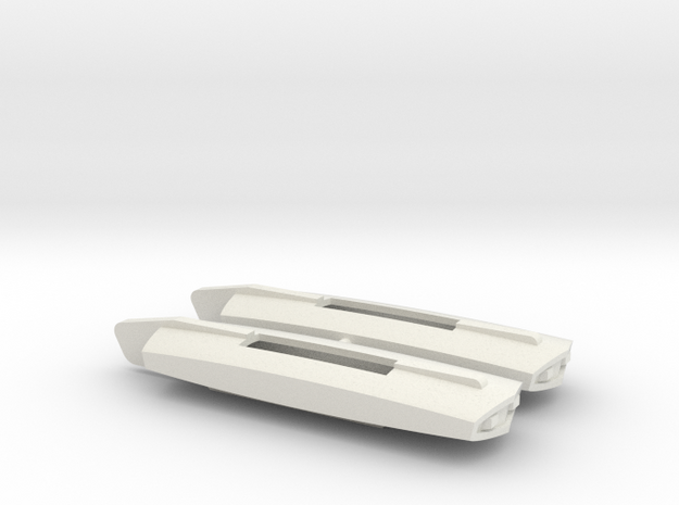 1/1000 Miranda Class Concept Torpedo Pods in White Natural Versatile Plastic