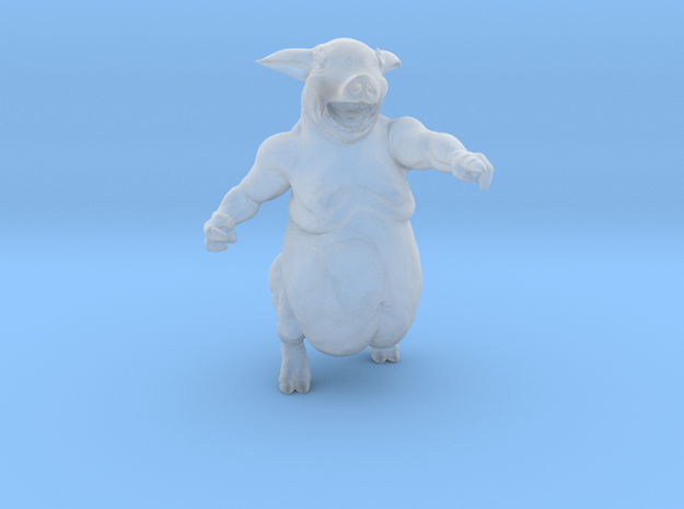 Ragepig - Naked - Angry (28mm scale miniature) in Smooth Fine Detail Plastic