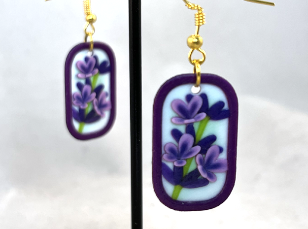 Lavender Earrings in Standard High Definition Full Color