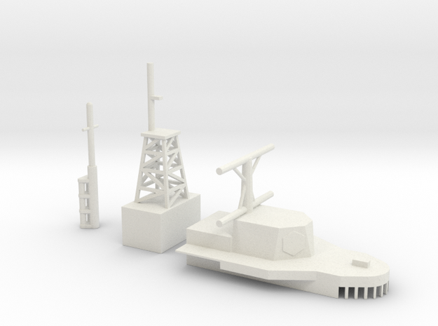 1/426 Scale USS Norton Sound Bridge 1975 in White Natural Versatile Plastic