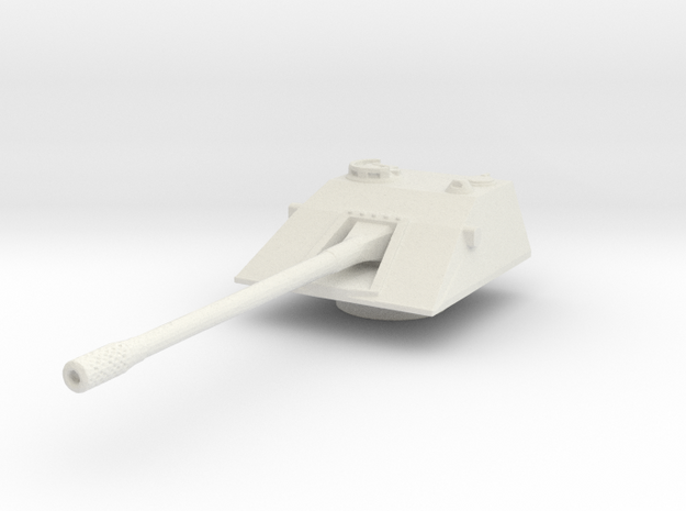 E-100 Ausf D Turret 1/144 in White Natural Versatile Plastic
