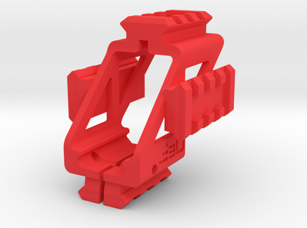 Quad Rails (Mark I) for G17 G18 G19 M&P40 M&P9 in Red Processed Versatile Plastic