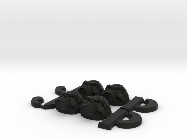 #CuzitsCustom Zombie Skulls Emblem - TJ-Willys in Black Natural Versatile Plastic