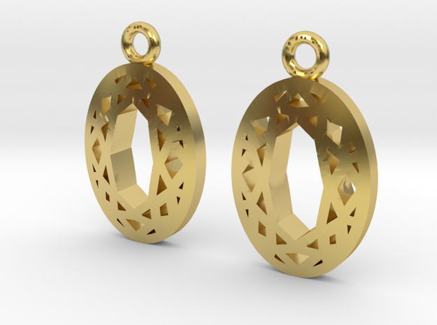 Oval cut in Polished Brass