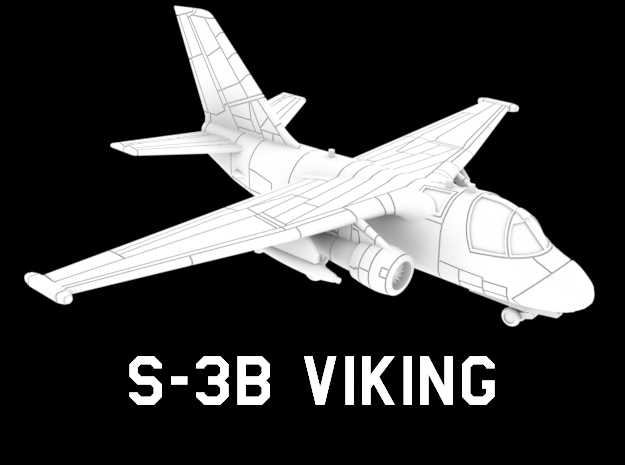 S-3B Viking (Loaded) in White Natural Versatile Plastic: 1:220 - Z