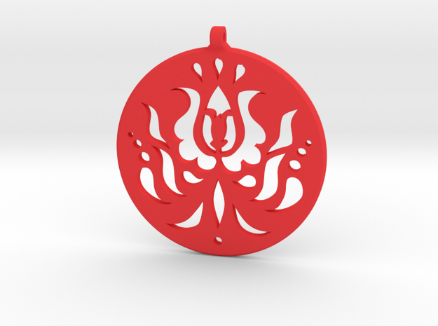 Hungarian pendant in Red Processed Versatile Plastic
