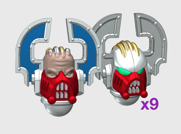 10x Wrecker Squad 2 - G:6b Boxer Helmets in Tan Fine Detail Plastic