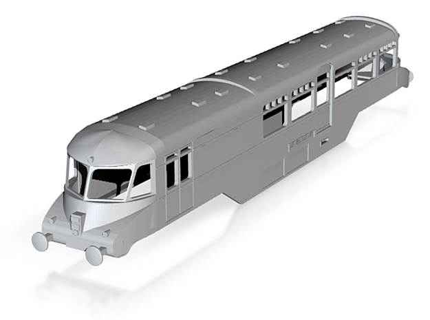 o-120fs-gwr-railcar-no18 in Tan Fine Detail Plastic