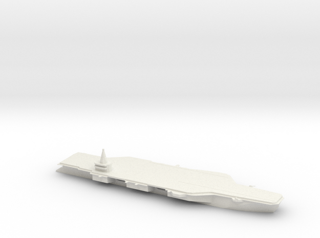 1/700 Scale French PANG Aircraft Carrier Concept in White Natural Versatile Plastic