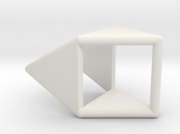 d4 double prism blank in White Natural Versatile Plastic