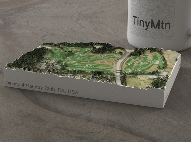 Oakmont Country Club, Pennsylvania, USA, 1:10000 in Natural Full Color Sandstone
