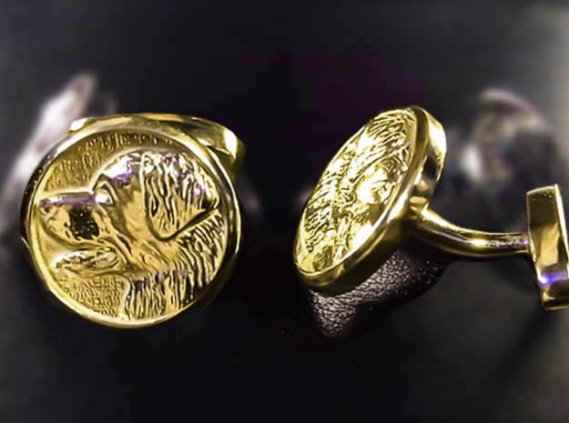 Leonberger Cufflinks in Polished Brass