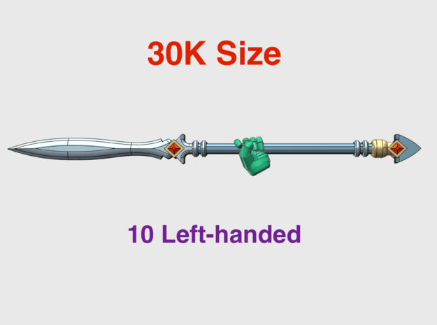 10x Left-hand Energy Spear: Lagavullun (30k Size) in Tan Fine Detail Plastic