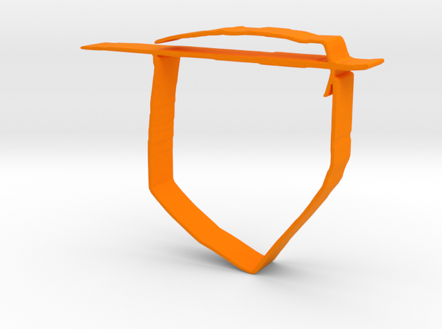 earrings hangable ear frame in Orange Processed Versatile Plastic