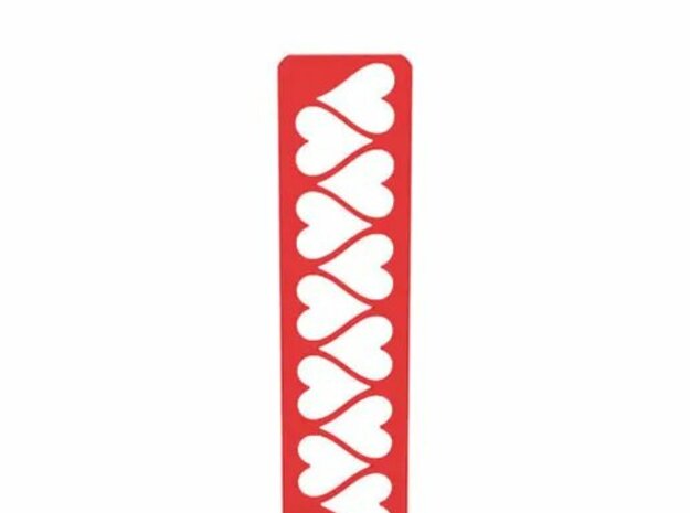 Bookmark in Red Processed Versatile Plastic