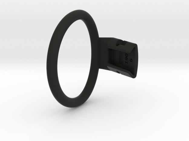 Q4e single ring 60.5mm in Black Smooth PA12: Small
