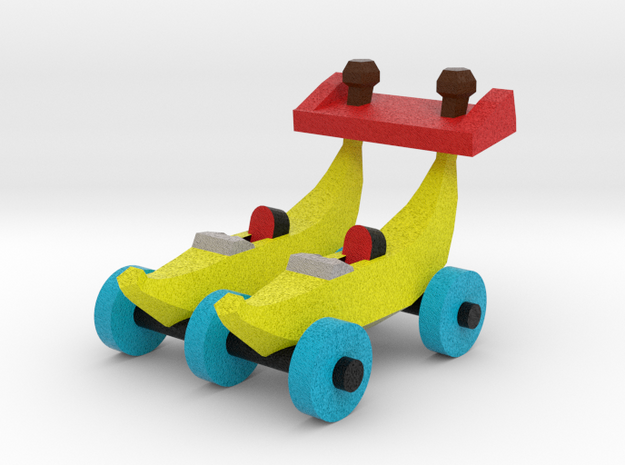Double Banana Car - Small in Natural Full Color Sandstone