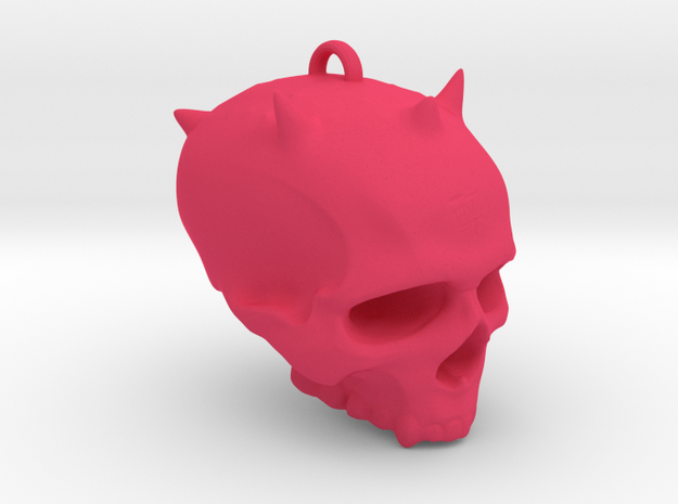 skull earring in Pink Processed Versatile Plastic: Large