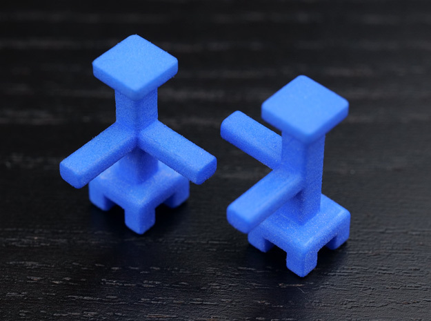 Genus two holonomy maze rooks in Blue Processed Versatile Plastic