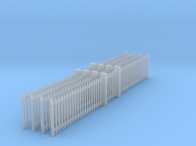 VR Picket Fence Set #1 1:87 Scale in Tan Fine Detail Plastic