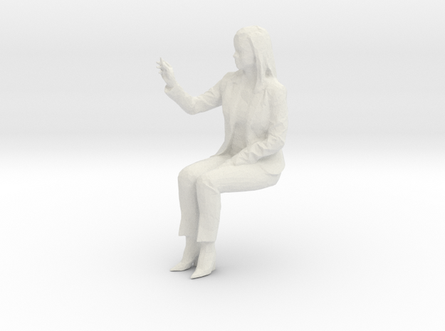 1-12 scale Sitting Woman in White Natural Versatile Plastic