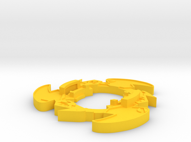 Tri-Fox Attack Ring in Yellow Processed Versatile Plastic