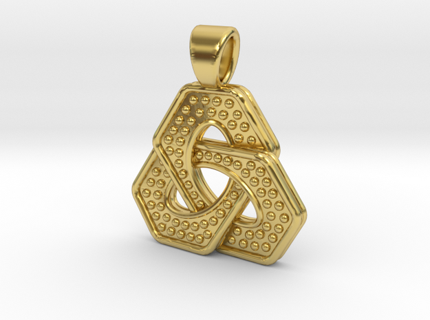 Odin's Knot [pendant] in Polished Brass
