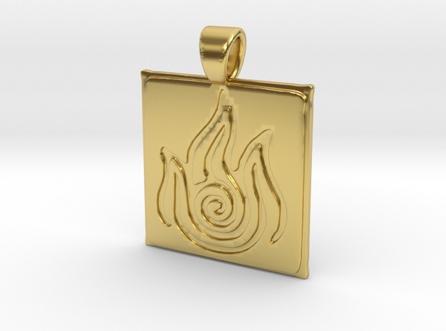 Four elements - Fire in Polished Brass