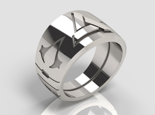 Assassin's Creed Ring in Polished Silver: 10 / 61.5