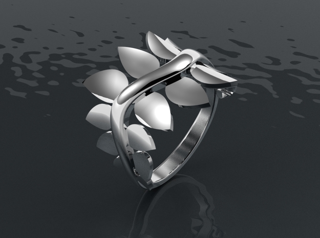 Ring Delicate Movements in Rhodium Plated Brass: 6.5 / 52.75