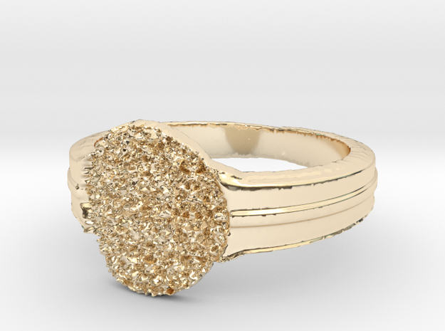 Textúred Circle Rim Cocktail Ring in 14K Yellow Gold: 7 / 54