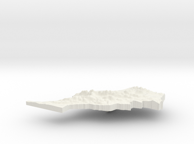 Morocco Terrain Pendant in White Natural Versatile Plastic