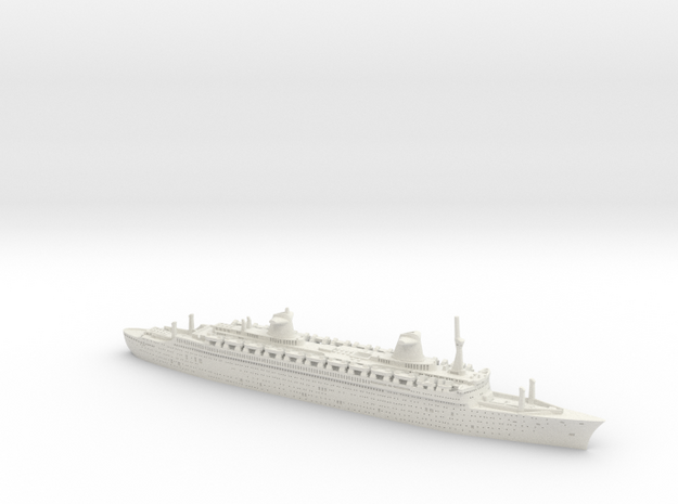 SS France 1961   1/1200 scale in White Natural Versatile Plastic