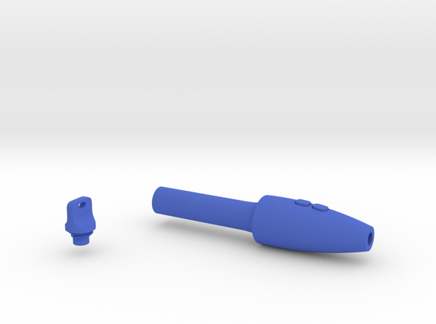 Smooth Conical Pen Grip - small with buttons in Blue Processed Versatile Plastic