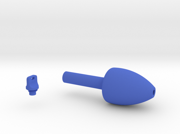 Smooth Conical Pen Grip - large without buttons in Blue Processed Versatile Plastic