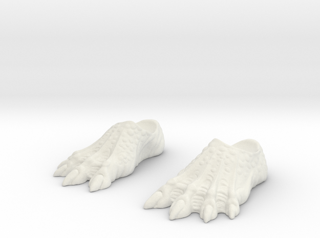 Amphibian feet (pair) Motu Origins in White Natural Versatile Plastic