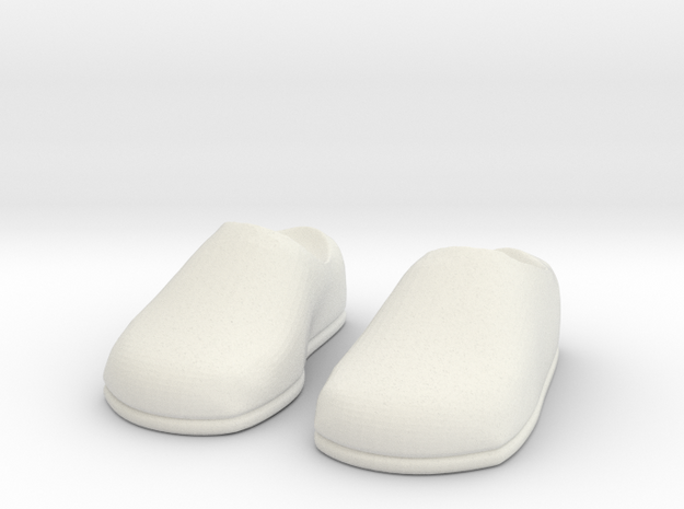 Flat shoe feet (pair) Motu Origins in White Natural Versatile Plastic