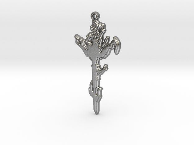 Blue Sword of Damocles (Pendant) in Natural Silver