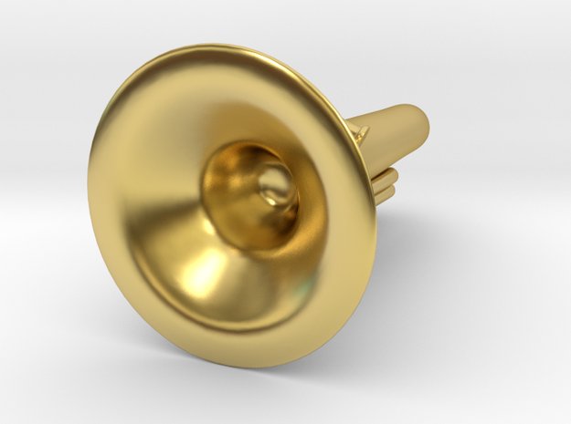 Tuba miniature accessory in Polished Brass